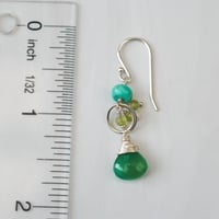 Image 5 of Green Chalcedony Earrings Turquoise Peridot