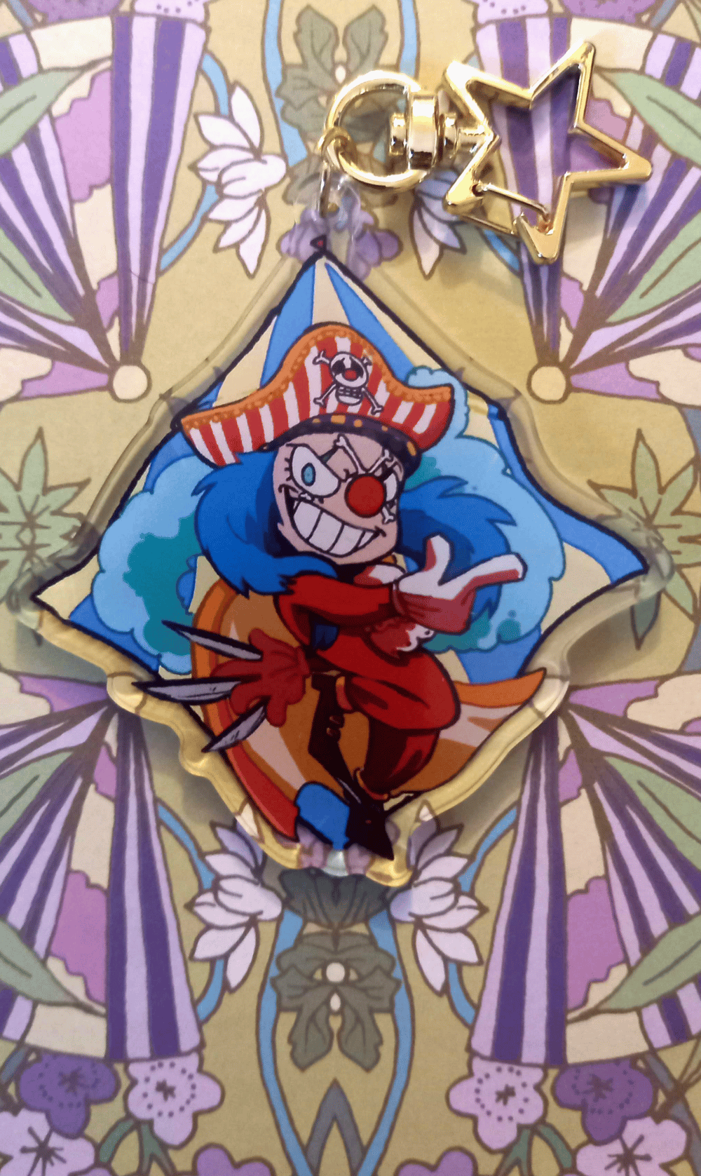 Buggy the Genius Jester OP Double sided Acrylic keychain