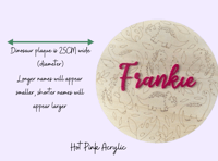 Image 2 of Personalised Dinosaur Wall Decoration