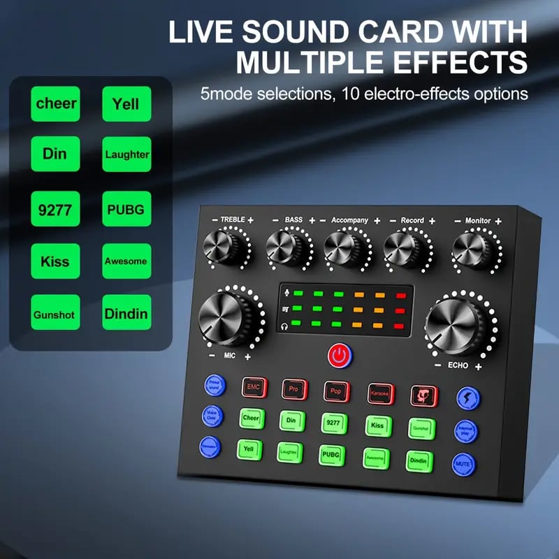  SonicShift V8S Sound Card with Voice Changer Effects