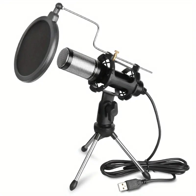 AuraWave USB Condenser Microphone Set