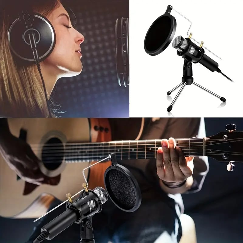 AuraWave USB Condenser Microphone Set