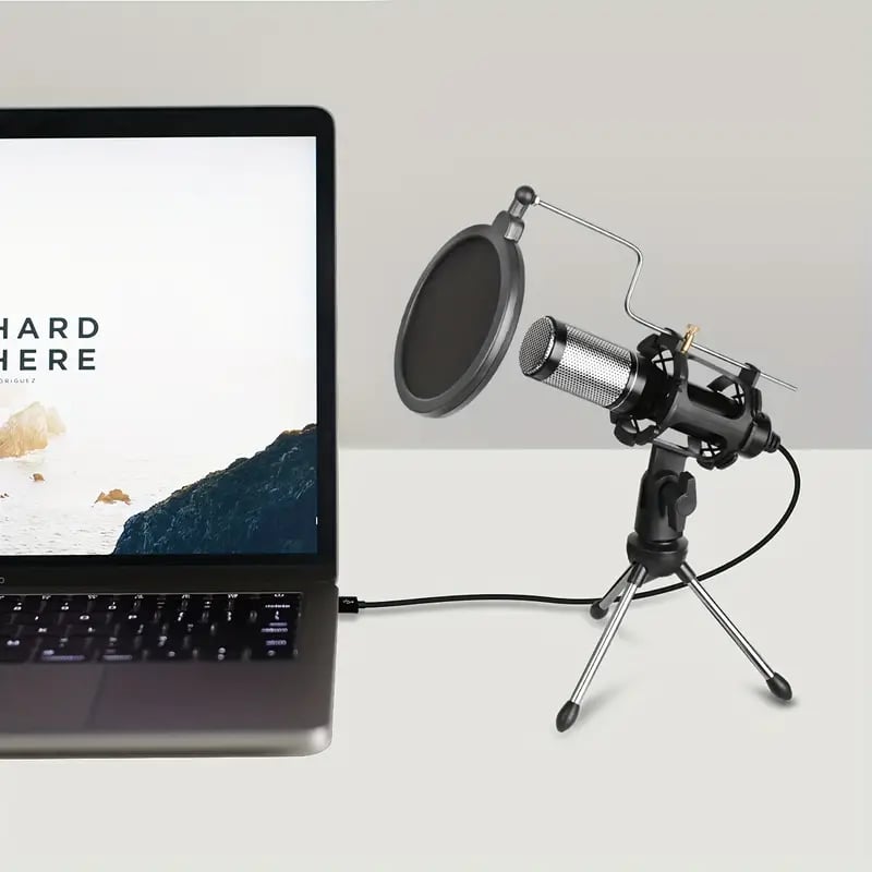 AuraWave USB Condenser Microphone Set