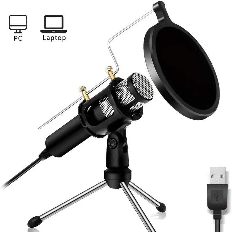 AuraWave USB Condenser Microphone Set