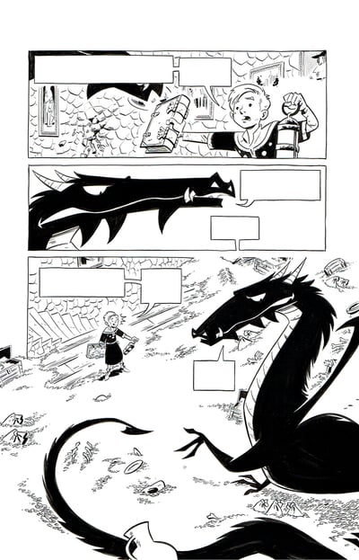 Image of SQUIRE & KNIGHT page 148 original art