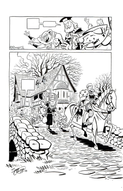 Image of SQUIRE & KNIGHT page 162 original art
