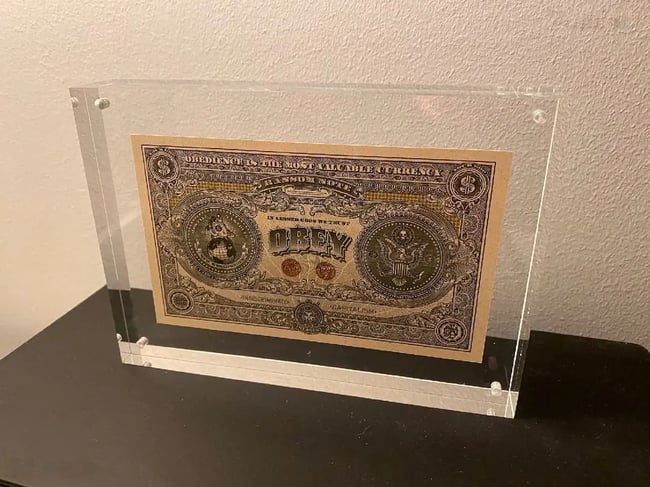 SHEPARD FAIREY "OBEY" BILLET CURRENCY Two sides of Capitalism E.PLURIBUS VENOM