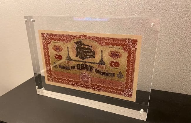 SHEPARD FAIREY "OBEY" BILLET CURRENCY Two sides of Capitalism E.PLURIBUS VENOM