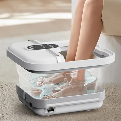 LuxSpa Elite Supreme Collapsible Foot Spa with Constant Temperature, Silent Heating, and One-Click