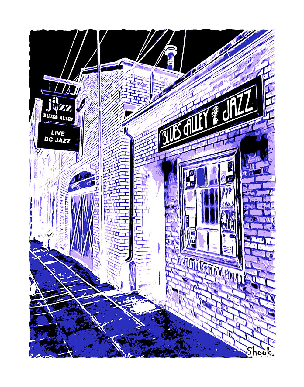 Blues Alley, Washington DC  Art Print (Multi-size options)