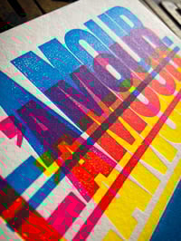 Image 2 of L'Amour / technicolour letterpress card
