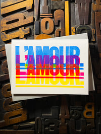 Image 3 of L'Amour / technicolour letterpress card