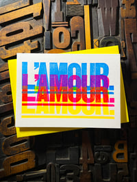 Image 4 of L'Amour / technicolour letterpress card