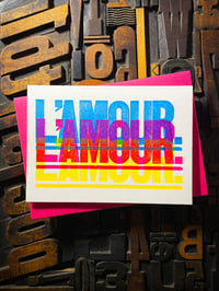 Image 5 of L'Amour / technicolour letterpress card