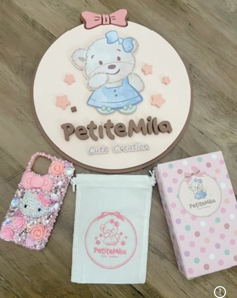 KAWAII BLING KITTY PINK PHONE CASE