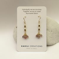 Image 4 of Simple Watermelon Tourmaline Earrings 14kt gold-filled