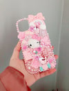 SOFT PINK KAWAII KITTY PHONE CASE