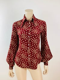 Image 1 of Vintage 1970s Jeff Banks Balloon Sleeve Blouse