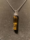 Tiger Eye Point Pendant Necklace 