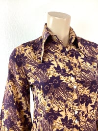 Image 3 of Vintage 1970s Jeff Banks Floral Print Balloon Sleeve Blouse
