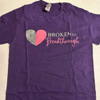 Image 1 of Broken to Breakthrough T-Shirt Purple
