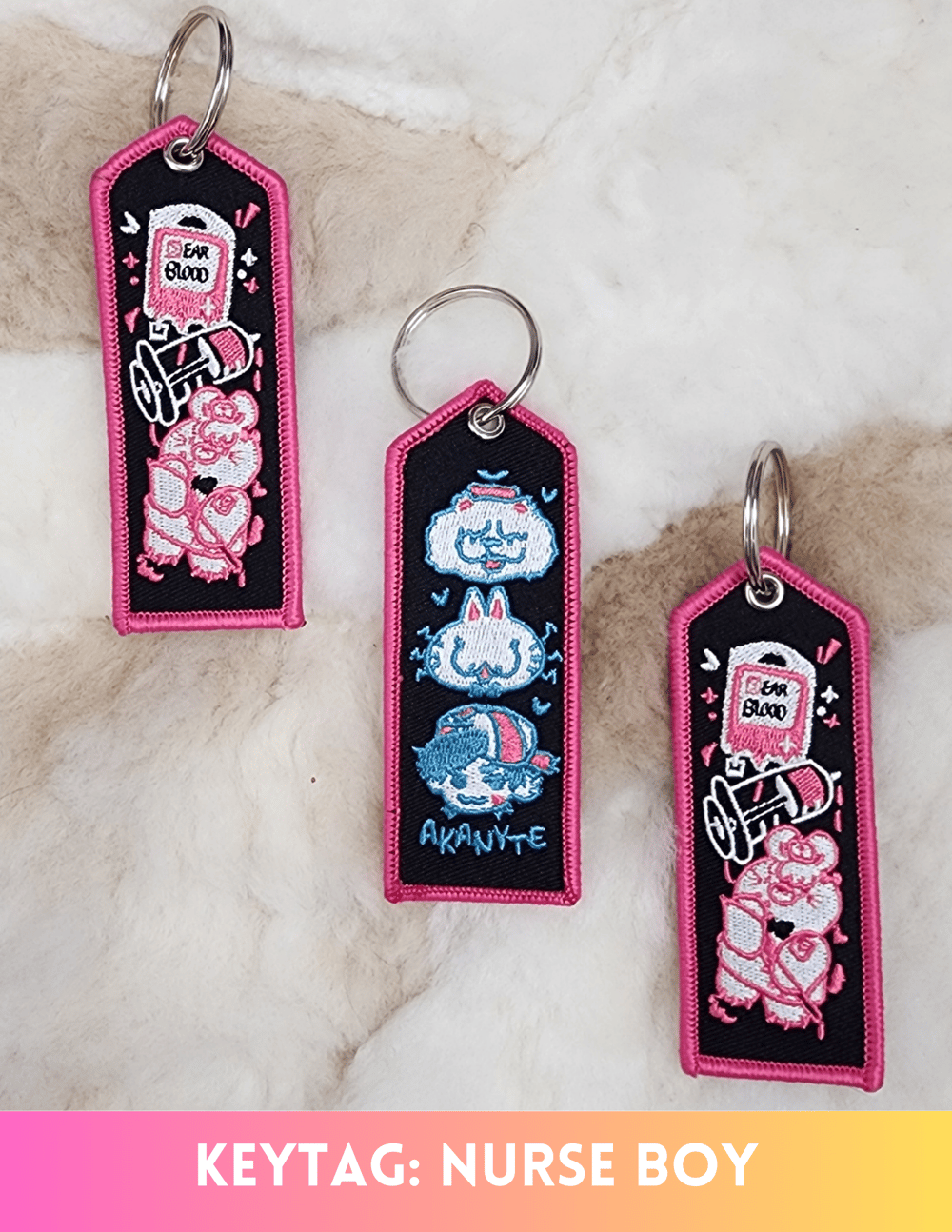 Image of Embroidered Keytags BATCH #1