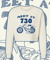 Meet At 730 Ladies Crop Sweatshirt