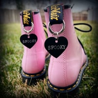 Image 2 of Spooky Heart Boot Charms (Pink or Black)