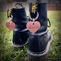 Image 1 of Spooky Heart Boot Charms (Pink or Black)