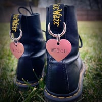 Image 2 of Witch Heart Boot Charms (Pink or Black)