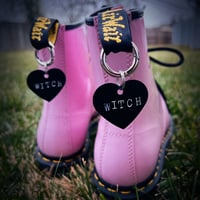 Image 1 of Witch Heart Boot Charms (Pink or Black)