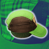 Image 4 of Green/black BURBERRY 5 panel hat (2/2)