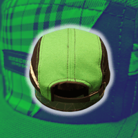 Image 3 of Green/black BURBERRY 5 panel hat (2/2)