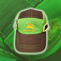 Image 1 of Green/black BURBERRY 5 panel hat (1/2)