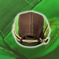 Image 3 of Green/black BURBERRY 5 panel hat (1/2)