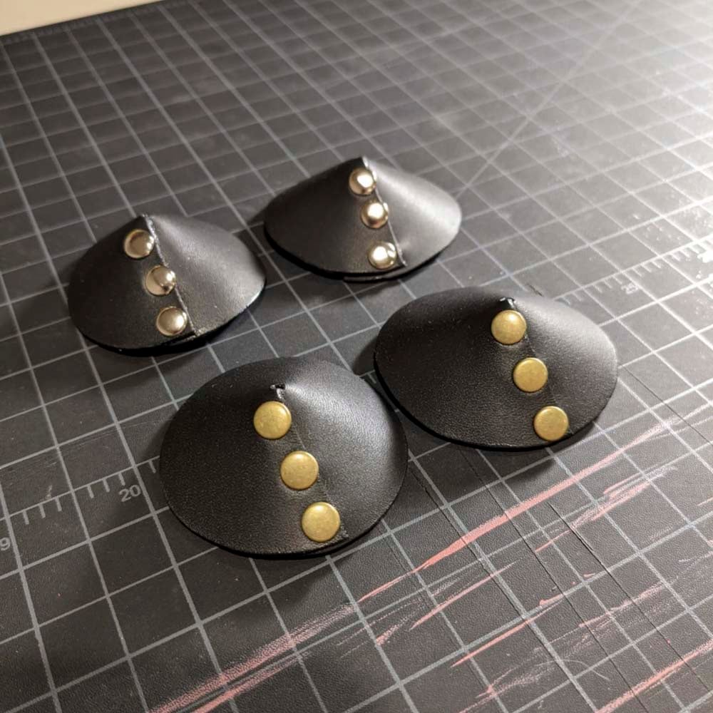 Leather nipple pasties