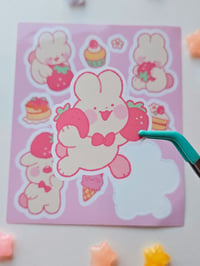 Image 2 of Strawbun Shortcake Sticker Sheet