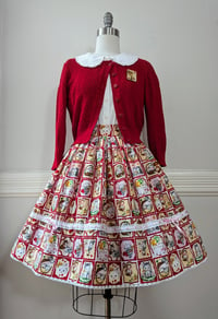 Image 1 of Vintage Valentines Kittens Skirt