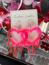 Neon drip earrings 