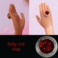 Loving you ruby red - Barbie style replacement ring