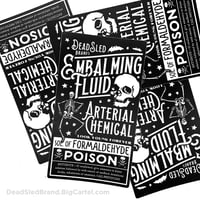 Image 3 of Embalming Fluid 4x7 Matte Vinyl Sticker