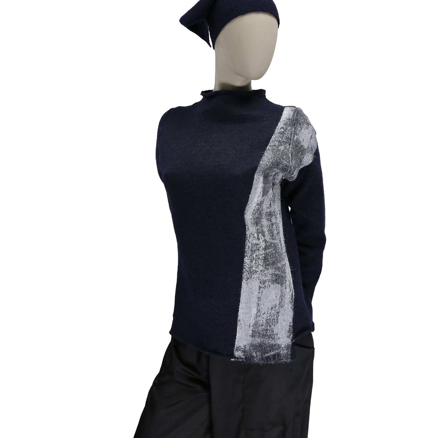 Image of REVERSIBLE FELT WOOL SWEATER, INTERIOR PAINT HHF024_05_020_092