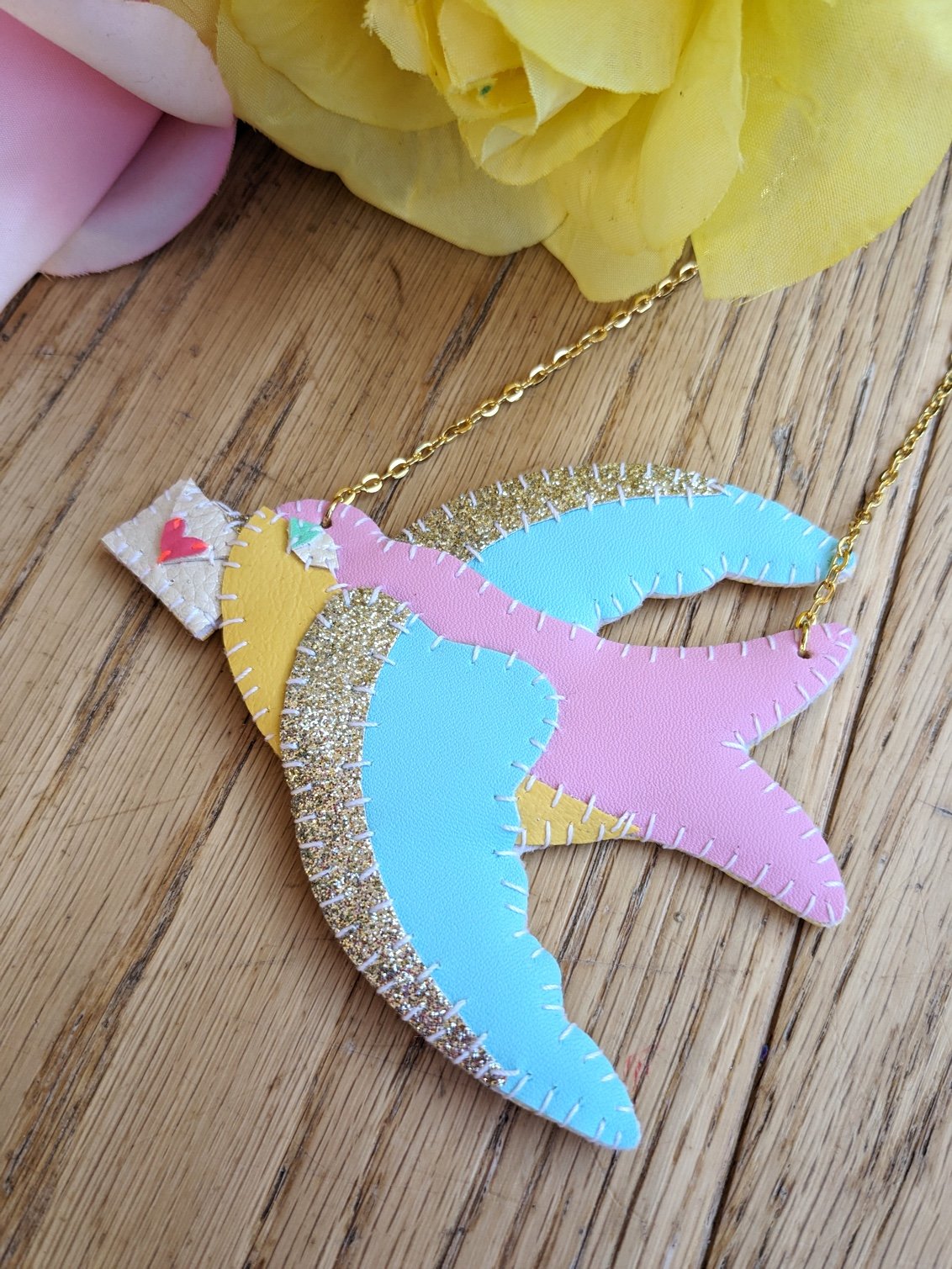 Image of Love Letter Swallow Necklace