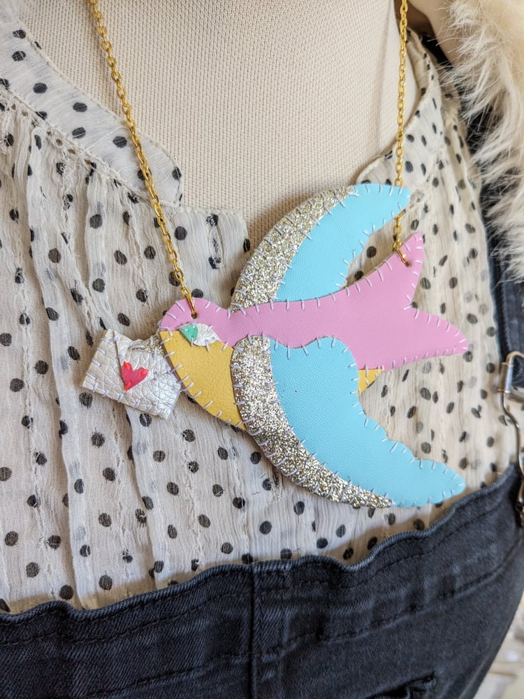 Image of Love Letter Swallow Necklace