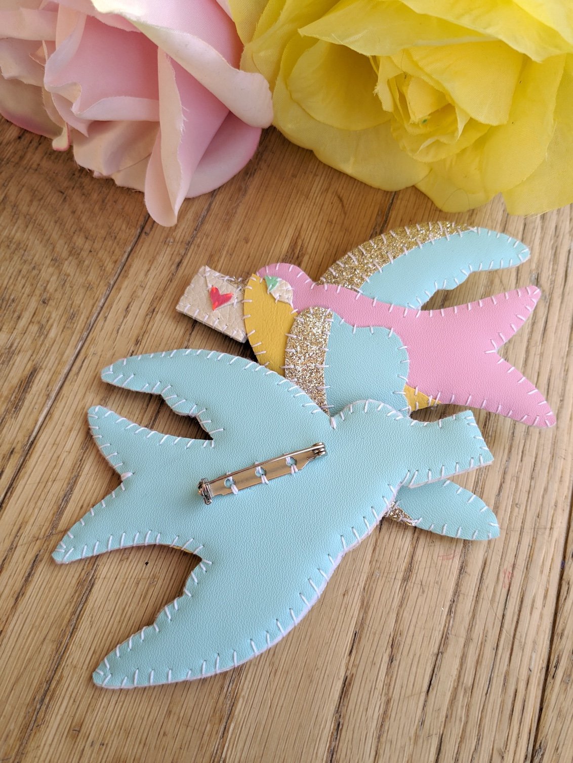 Image of Love Letter Swallow Brooch