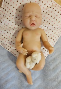 Image 4 of Small 20cm/7" Full Body Real Soft Silicone Baby Doll  "Adam"  Lifelike Mini Reborn Doll