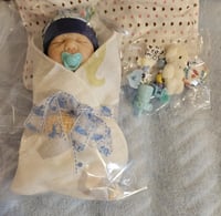 Image 5 of Small 20cm/7" Full Body Real Soft Silicone Baby Doll  "Adam"  Lifelike Mini Reborn Doll