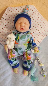 Image 2 of Small 20cm/7" Full Body Real Soft Silicone Baby Doll  "Adam"  Lifelike Mini Reborn Doll