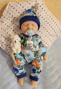 Image 1 of Small 20cm/7" Full Body Real Soft Silicone Baby Doll  "Adam"  Lifelike Mini Reborn Doll