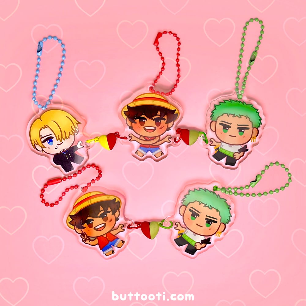 ♡ One Piece Heart Magnet Charms ♡